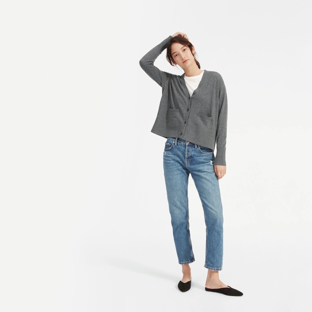 Everlane Cashmere Square Cardigan - Oat